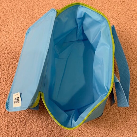 Trader Joe's Mini Insulated Tote Set of 2 Lunch Bags New Season Peach And Blue - Picture 5 of 9